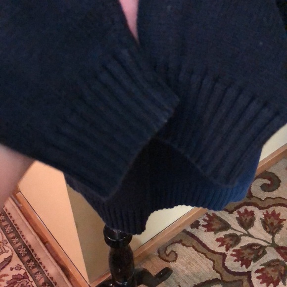 Vintage 90’s LL Bean size Large Tall Classic Crewneck Sweater 100% Cotton Navy - Picture 13 of 13